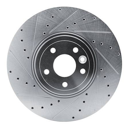 Dynamic Friction Co DFC Brake Rotor - Drilled and Slotted - Silver 631-20032L