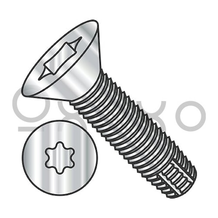 Oxoxo 6-32X1/2 Six Lobe Flat Thread Cutting Screw Type F Fully Threaded 410 Stainless Steel, 5000PK 629313