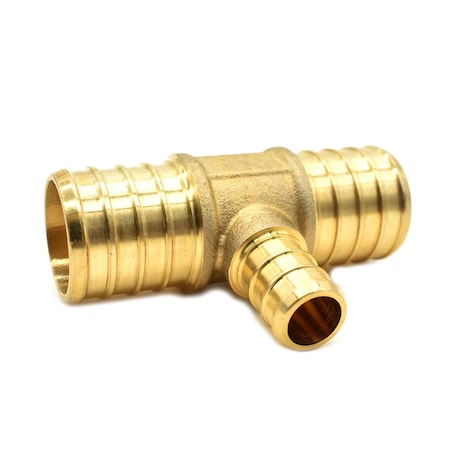 Thrifco Plumbing 3/4" x 3/4" x 1/2" Brass Reducing Tee Lead Free F1807 - (PEX B) 7910236