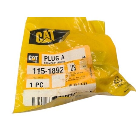 Caterpillar PLUG A, CATERPILLAR OEM 1151892 1151892