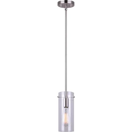 Home Impressions Joni 1-Bulb Brushed Nickel Incandescent Pendant Light Fixture IPL759A01BN-B