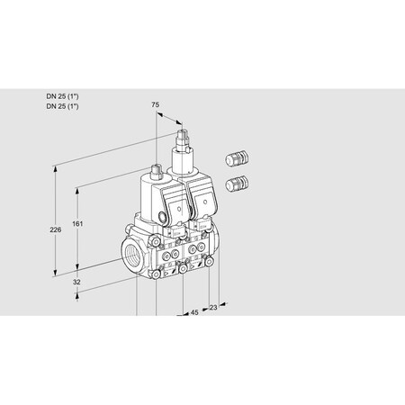 Honeywell Kromschroder VCS 1E25R/25R05NLWGR3/PPPP/PPPP KS88100049