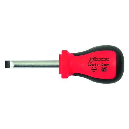 Bondhus 15/64 in x 1-3/16 in PowerGrip Stubby Slotted Screwdriver 1675813290
