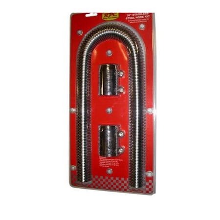 Strike3 R7308 36 ft. Stainless Steel Radiator Hose Kit - Chrome ST3569873