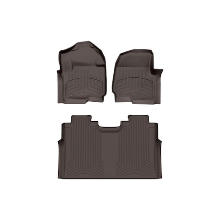 Weathertech Cocoa, Front and Rear FloorLiner HP 4710121IM-476972IM