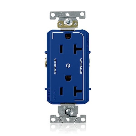 Leviton PlugsandRcptcls, 20A, 125VAC, Bl, Nylon, PK1 16352-2PB