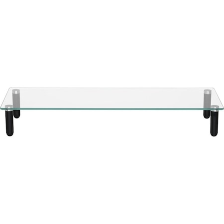 Lorell 4-leg Single Shelf Glass Monitor Stand 99533