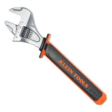Klein Tools Adjustable Wrench, 1 5/8 in Jaw capac, PK6 47130INS