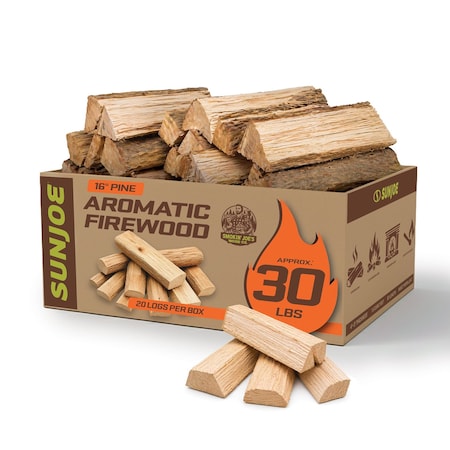 Sun Joe 1.5 Cubic Foot box of Pine Firewood logs PFIREWOOD1.5