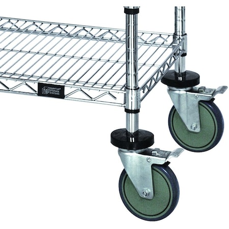 Quantum Storage Systems 3 5in CASTERS NO BRAKE AND 2 5in CASTERS BRAKE W/ DONUT BUMPERS WR-00H-5DB