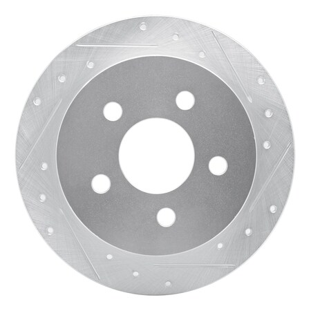 Dynamic Friction Co DFC Brake Rotor - Drilled and Slotted - Silver 631-52012R