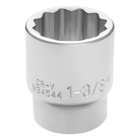 Performance Tool 3/4 In Dr. 12 Pt Socket 1-3/8 In Socket 12Pt 1-3, W34544 W34544
