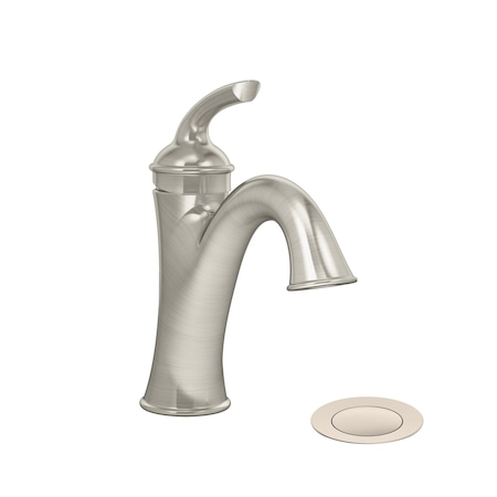 Symmons Elm Single-Hole Single-Handle Bathroom Faucet with Push Pop Drain (1.0 GPM) SLS5512STNPP
