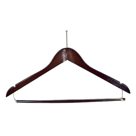 Rdi Mens Hanger Walnut Contoured Ball Top Brass 100c, 100PK HGM-WCT-BTB