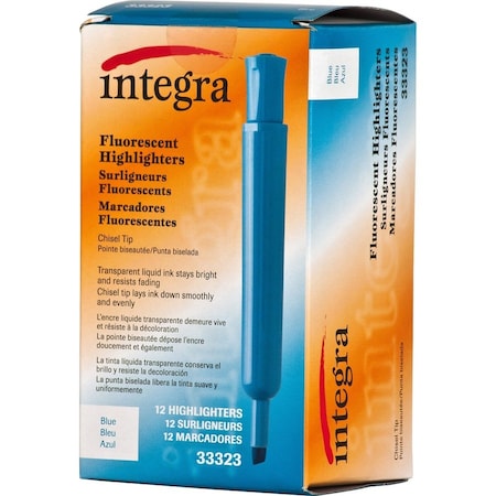 Integra Highlighter, Felt-Tip, Non-Refillable, PK12 ITA33323