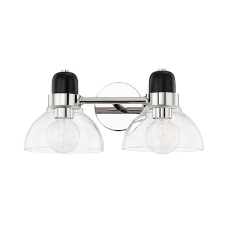 Mitzi Camile 2 Light Bath And Vanity 6.75 In. Polished Nickel H482302-PN