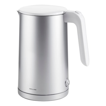 Zwilling Enfinigy Cool Touch 1.5-Liter Electric Kettle, Cordless Tea Kettle and Hot Water, Silver 1016116