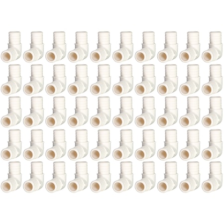 Everflow 1/2'' PEX Barb 90 Degree Elbow Pipe Fitting; Plastic Poly Alloy PPLN0012