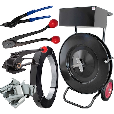 Encore Packaging Steel Strapping Kit for 1/2 in, Open Seals, Regular Duty S12KO3-02