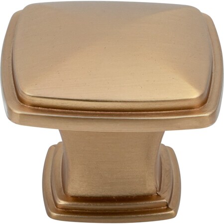 Designperfect 1-3/16 Overall Length Square Cabinet Knob, Champagne Bronze/Gold DPA-S77KCBZ