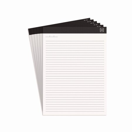 Tru Red Notepads, Narrow Rule, 50 White 8.5 x 11.75 Sheets, 6PK TR59922