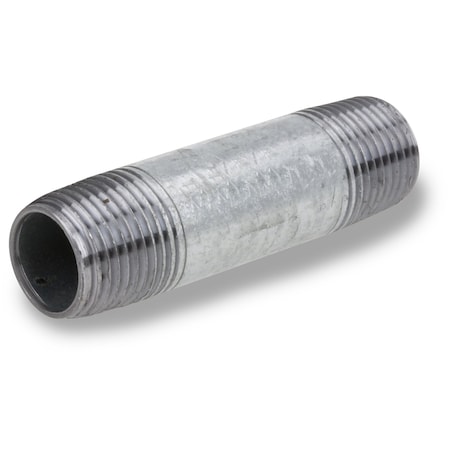 Usa Industrials Pipe Nipple - Galvanized Steel - Schedule 80 - Welded - Threaded on Both Ends - 1/4in NPT - 4in L ZUSA-PF-20837