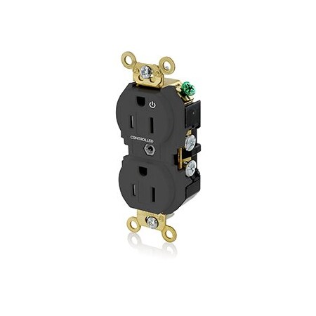 Leviton Extra Heavy Duty Controlled Duplex Receptacle 15 Amp, 125 Volt 5262-1PE