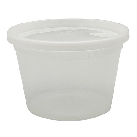 Empress Heavy Duty Deli Containers 16 oz, Clear, Combo Pack EHDC16C