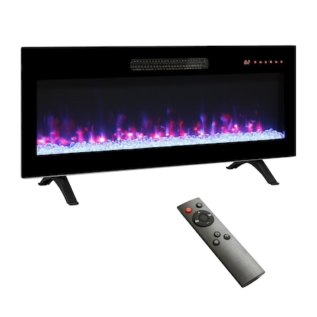 Edendirect 36 in. Wall Mount Electric Fireplace with remote and multi color flame & emberbed ZR-W1769133637