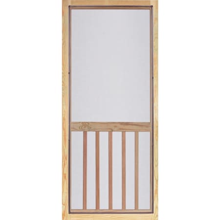 Screen Tight Timberline 36'' Wx81'' Hx1'' Thick Pressure Treated Wood Screen Door WTIM36PTH