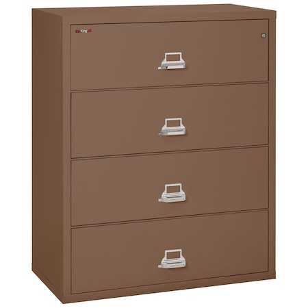 Fireking 4 Drawer, 1 Hr Fire & Impact Rated, 44" Wide Lateral Tan 4-4422-CTN
