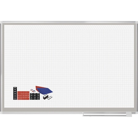 Mastervision 36"x48" Magnetic Planning Dry Erase Board, Aluminum Frame CR1232830A