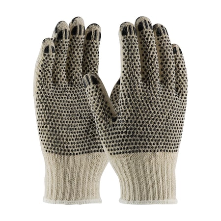 Pip Heavy Weight Seamless Knit Cotton/Polyester Glove w/PVC Dotted Grip, Dbl-Sided w/ Coated Finge, 12PK 8828