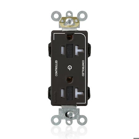 Leviton Straight Blade Receptacle, 5-20R, 20 A, 125V AC, Flush Mount, Self-Grounded MT163-2E