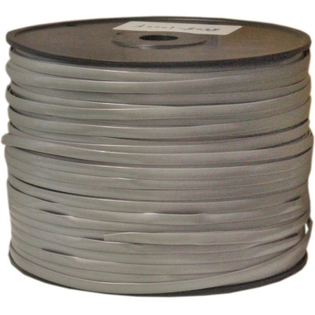 Cable Wholesale Bulk Phone Cord, Silver Satin, 28/8 (28 AWG 8 Conductor), Spool, 1000 foot 8608-1000F