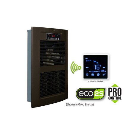 King Electric LPW ECO2S LG WALL HEATER, 120V 2750W, WITH ECO PRO 7-DAY PROGRAMMABLE CONTROLLER, OILED BRONZE LPW1227-ECO2S-PRO-OB