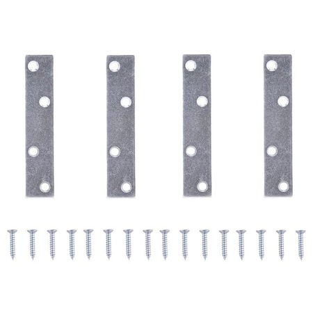 Prosource Mending Plate, 4 in L, 7/8 in W, Steel, Screw Mounting MP-Z04-C4PS