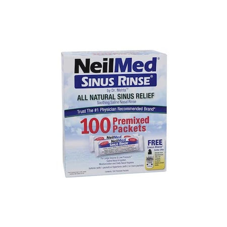 Neilmed Pharmaceuticals Sinus Rinse Nasal Wash, Refill, Premixed Packets, 100PK 05928000200