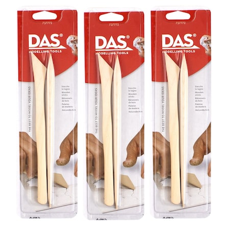 Das Modeling Clay Tools, Hardwood Set, 2-Piece Set, 3PK F345000