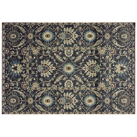 Oriental Weavers Raleigh Indoor Traditional Oriental Rectangle Area Rug, Navy 9 ft. 10 in. x 12 ft. 10 in. R022K5300390ST