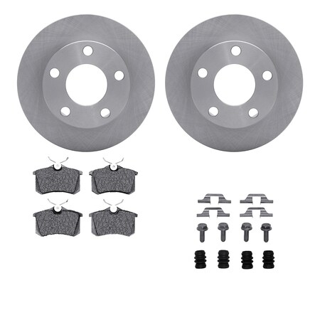 Dynamic Friction Co DFC Brake Rotor with 5000 Brake Pads and Hardware Kit 6512-73184