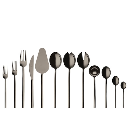 Mepra Due Flatware Set - 67 Pieces - Black Gold 108622067