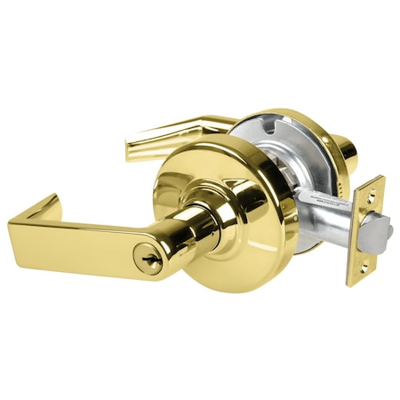 Schlage Grade 1 Electrified Cyl Lock, Storeroom Function, Fail Safe, Rhodes Lever, Bright Brass ND80PDEL RHO 605