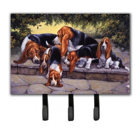 Carolines Treasures Basset Hound Puppies- Momma and Daddy Leash or Key Holder BDBA0276TH68