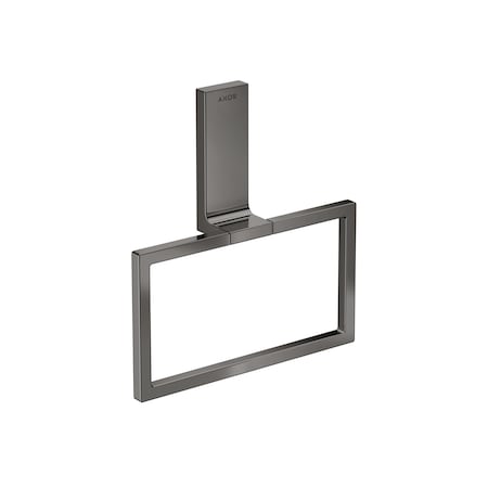 Axor Universal Rectangular Towel Ring in Polished Black Chrome 42623330