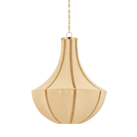 Hudson Valley Lighting Cascade Lake 30 in. Pendant Aged Brass 6604-AGB