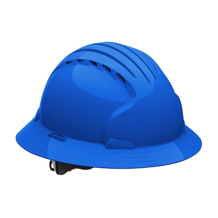 Jsp Vented, Full Brim Hard Hat w/HDPE Shell, 6-Point Polyester Suspension and Wheel Ratchet Adj. 280-EV6161V-50