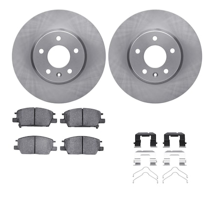 Dynamic Friction Co DFC Brake Rotor with 5000 Brake Pads and Hardware Kit 6512-45173