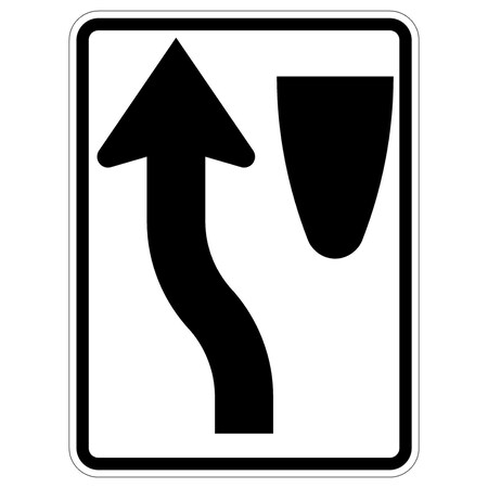 Sign Solutions Usa Traffic Sign, 36 in Width, Aluminum Sign, Vertical Rectangle DUS12HWT3648R4-8