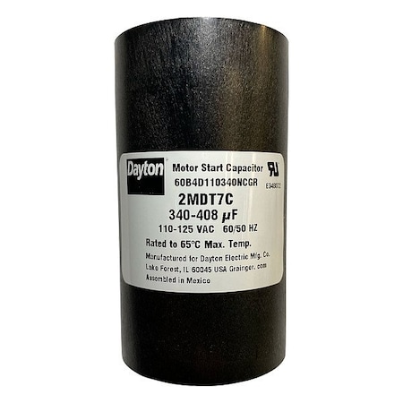 Dayton Motor Start Capacitor, Round 2MDT7